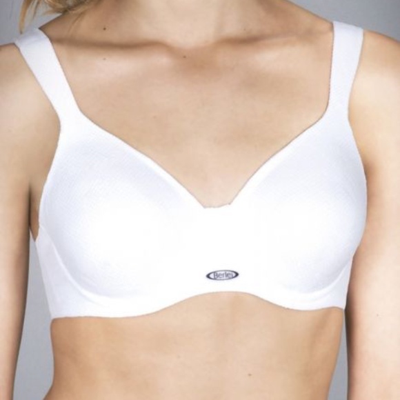 BERLEI - High Performance Underwire Non Padded Sports Bra White - 18DD (US 40DD) - Picture 1 of 11